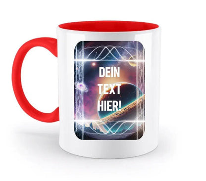 Textblock • Universum • Gott • zweifarbige Tasse • Exklusivdesign • personalisiert