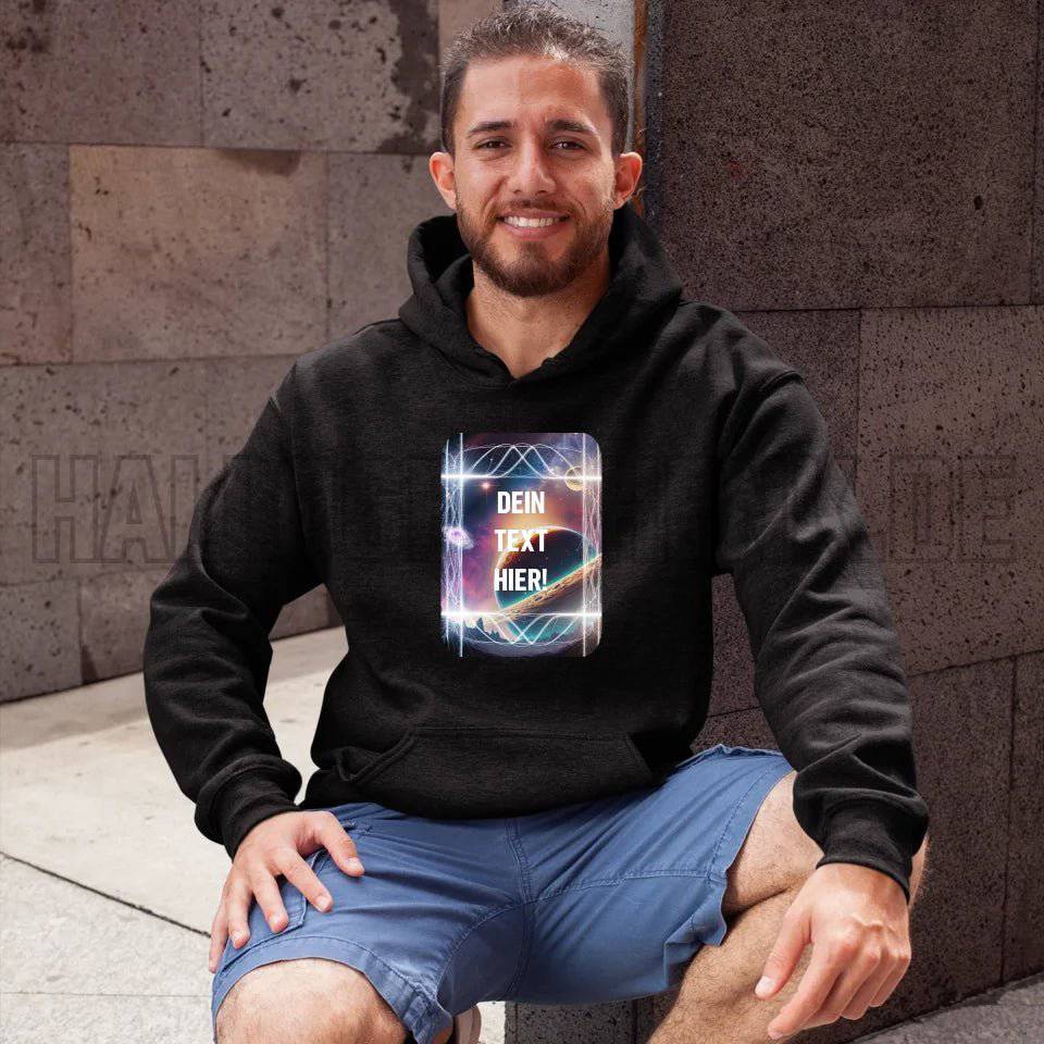 Textblock • Universum • Unisex Premium Hoodie XS-5XL aus Bio-Baumwolle für Damen & Herren • Exklusivdesign • personalisiert