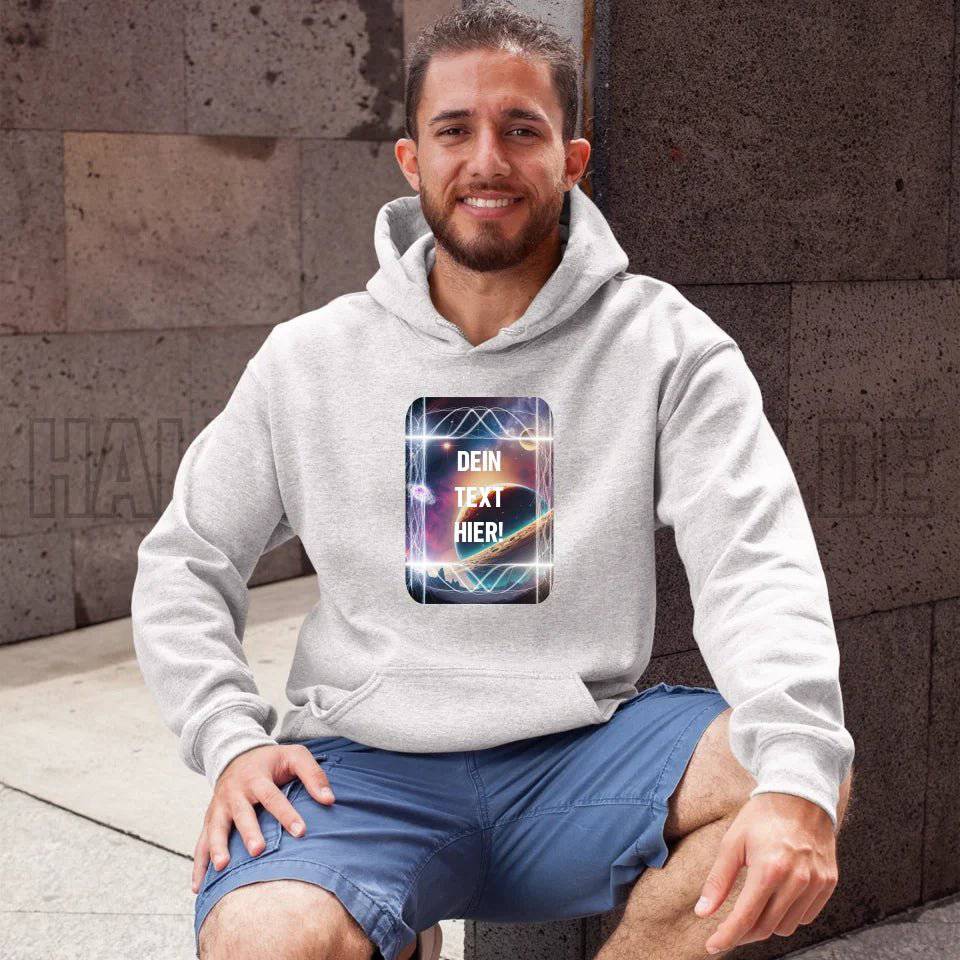 Textblock • Universum • Unisex Premium Hoodie XS-5XL aus Bio-Baumwolle für Damen & Herren • Exklusivdesign • personalisiert