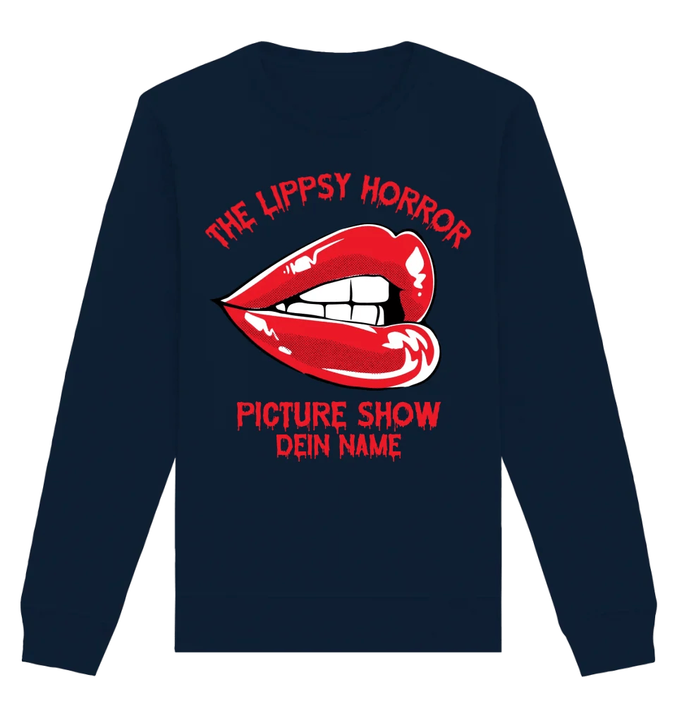 The Spooky, Ducky oder Lippsy Horror Picture Show + Name • Unisex Sweatshirt Bio-Baumwolle in 4 Farben XS-3XL • personalisiert