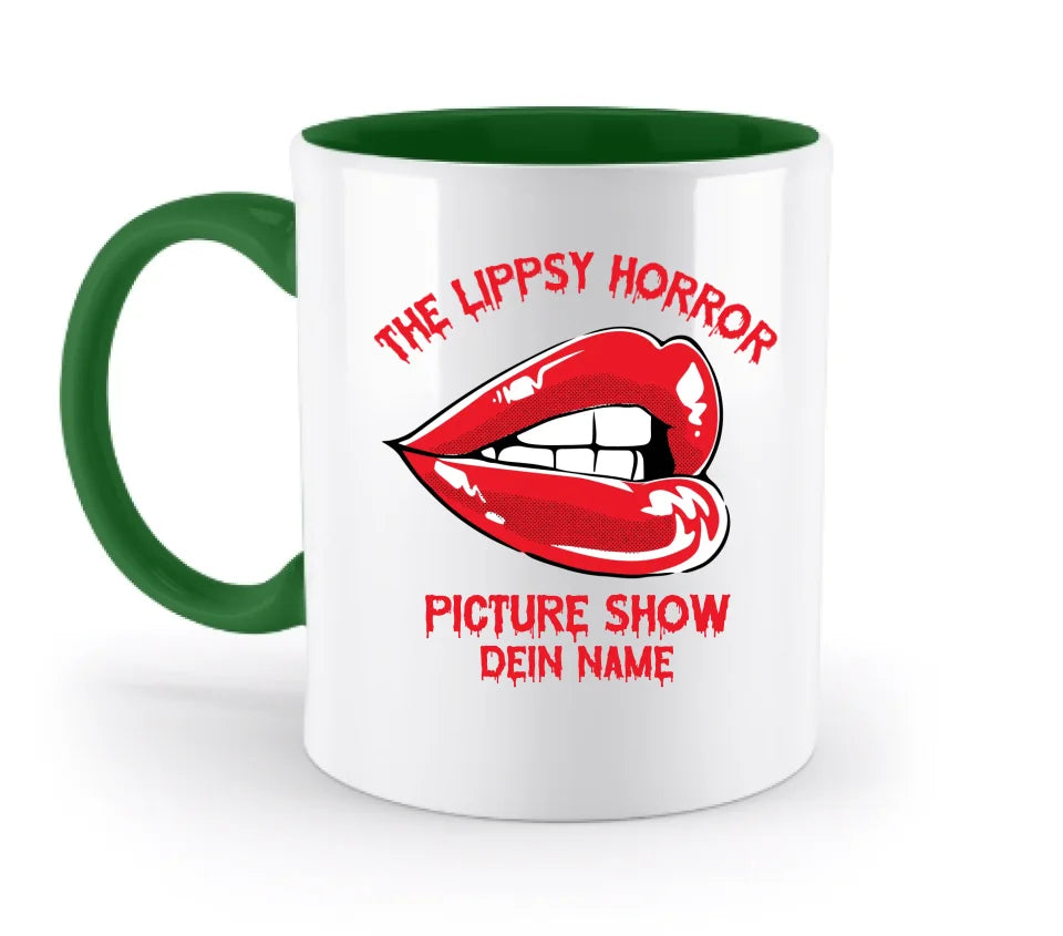 The Spooky, Ducky oder Lippsy Horror Picture Show + Name • zweifarbige Tasse spülmaschinengeeignet • Exklusivdesign • personalisiert • Halloween