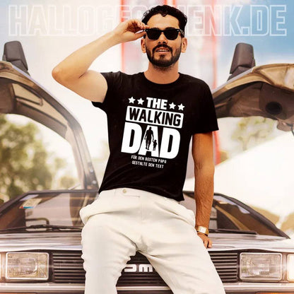 The Walking Dad 2 • Unisex Premium T-Shirt XS-5XL aus Bio-Baumwolle für Damen & Herren • Motivprodukt • personalisiert