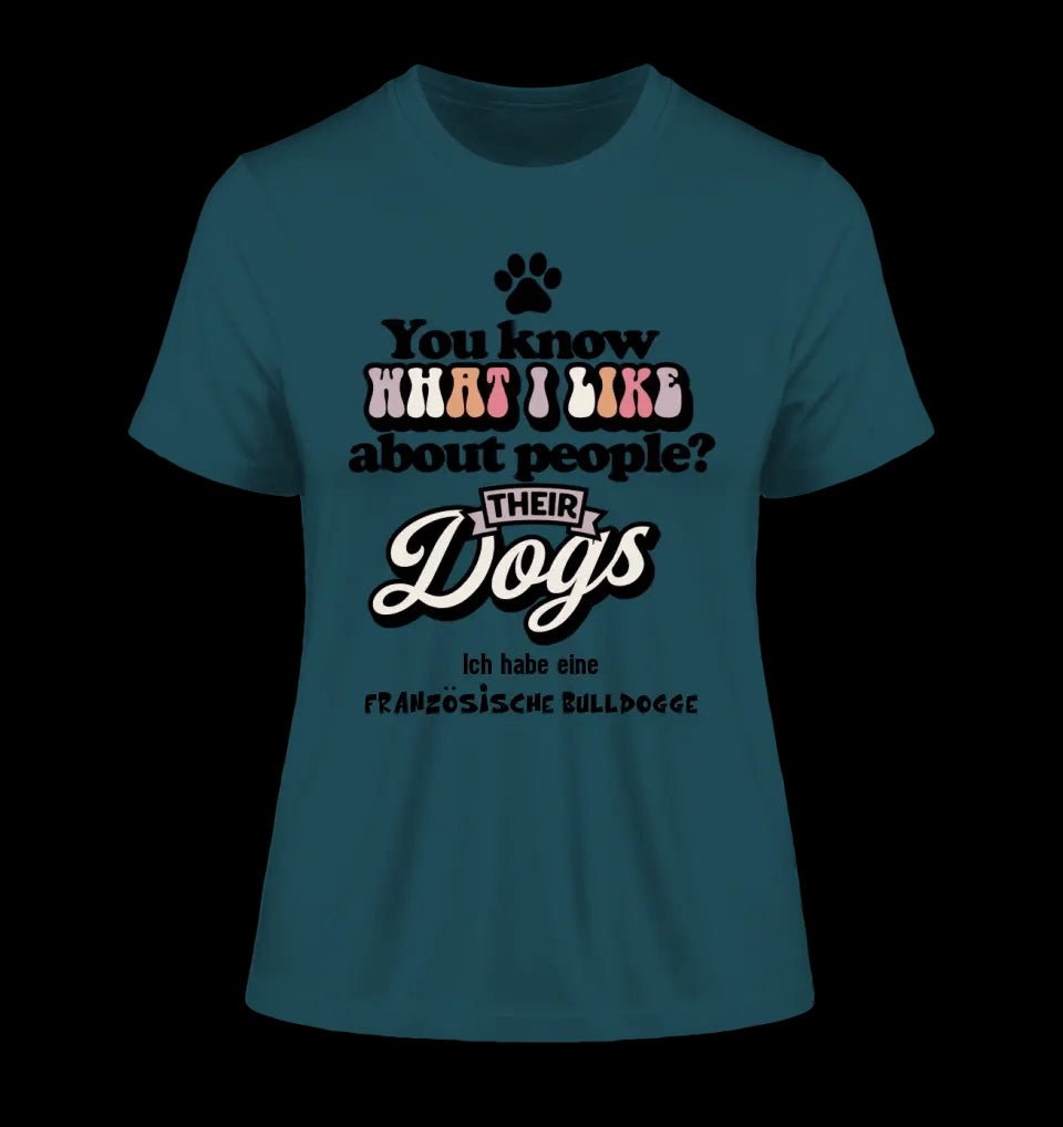 Their Dogs • Hund • Passe den Text an • Ladies Premium T-Shirt XS-2XL aus Bio-Baumwolle für Damen • Exklusivdesign • personalisiert