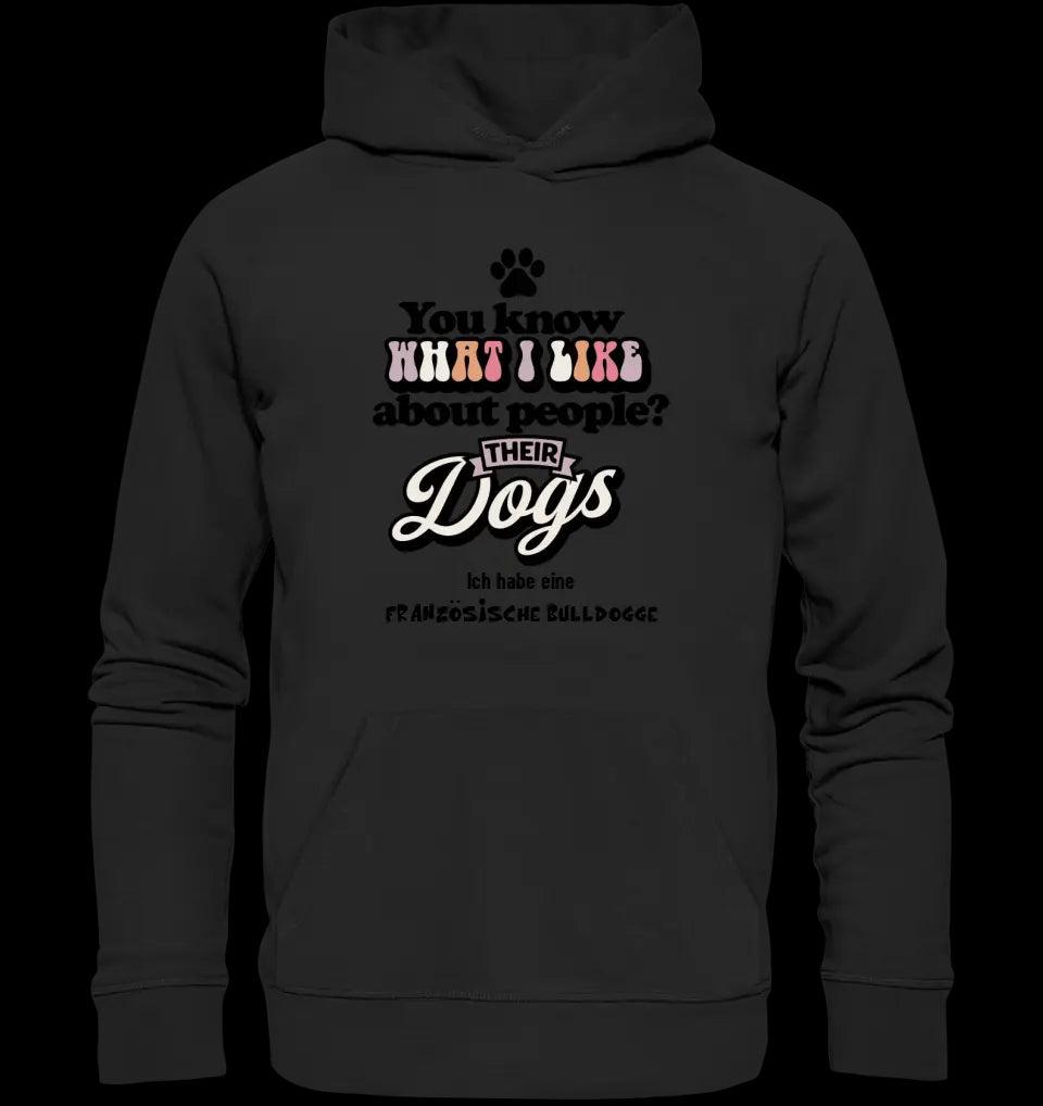 Their Dogs • Hund • Passe den Text an • Unisex Premium Hoodie XS-5XL aus Bio-Baumwolle für Damen & Herren • Exklusivdesign • personalisiert