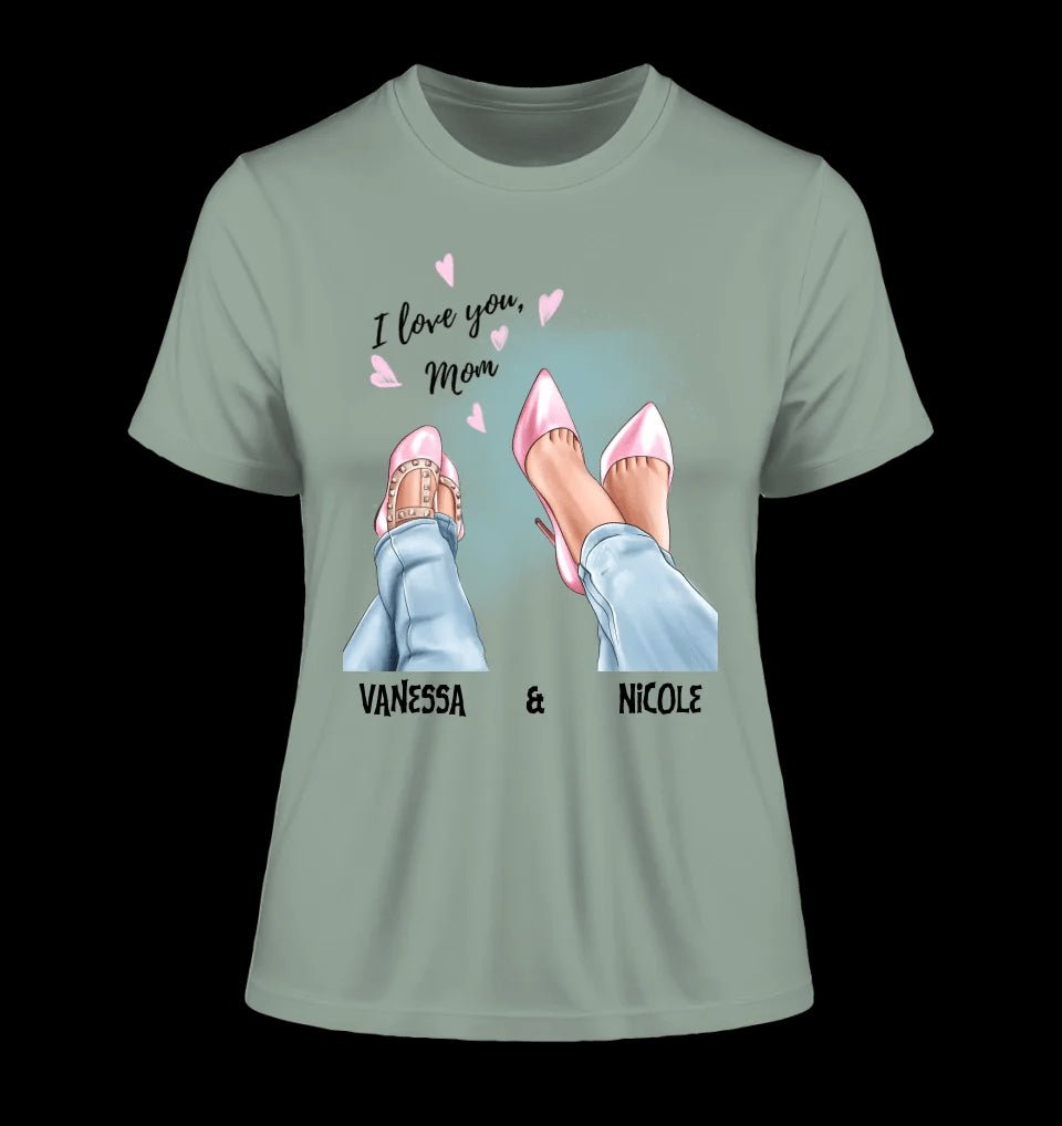 Tochter & Mutter • Schuhe • Beste Mama • Ladies Premium T-Shirt XS-2XL aus Bio-Baumwolle für Damen • Exklusivdesign • personalisiert • Motivauswahl • personalisierbar