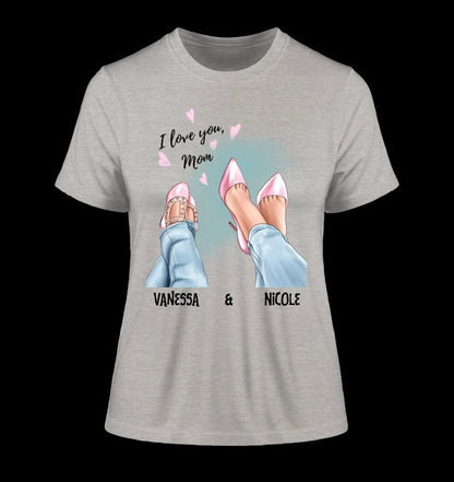 Tochter & Mutter • Schuhe • Beste Mama • Ladies Premium T-Shirt XS-2XL aus Bio-Baumwolle für Damen • Exklusivdesign • personalisiert • Motivauswahl • personalisierbar