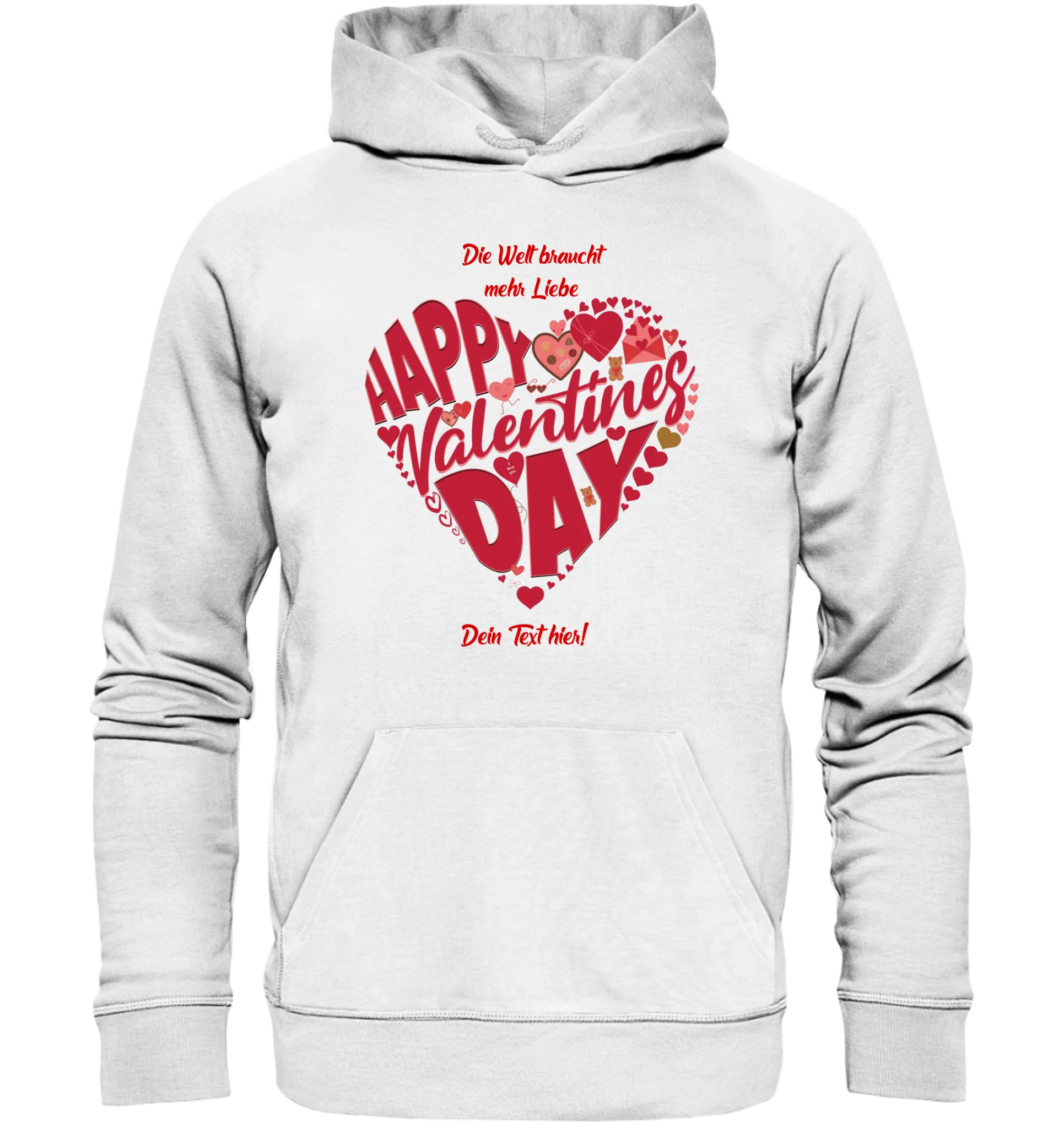 Valentinstag • Herz • Unisex Premium Hoodie XS-5XL aus Bio-Baumwolle für Damen & Herren