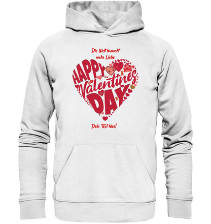 Valentinstag • Herz • Unisex Premium Hoodie XS-5XL aus Bio-Baumwolle für Damen & Herren