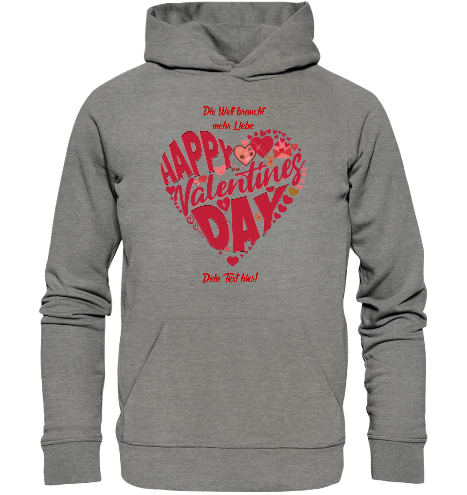 Valentinstag • Herz • Unisex Premium Hoodie XS-5XL aus Bio-Baumwolle für Damen & Herren