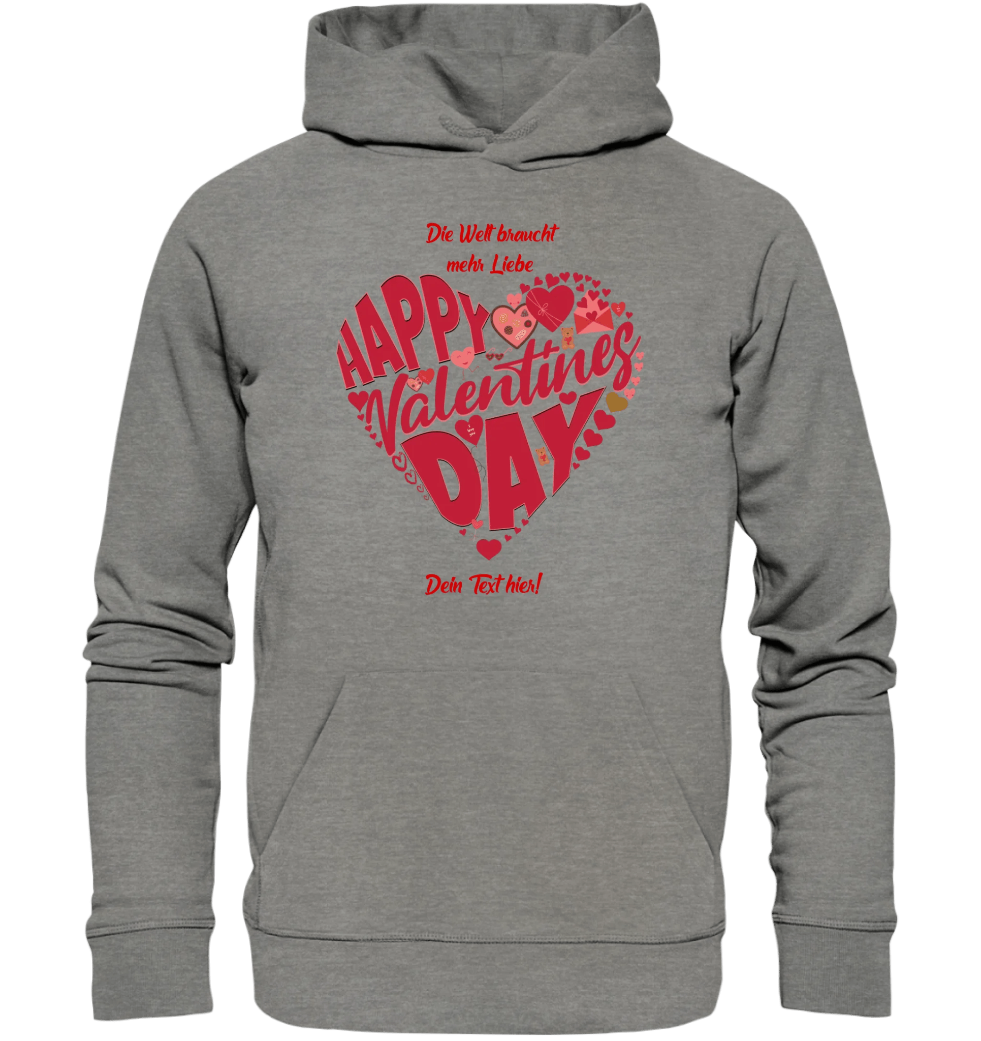 Valentinstag • Herz • Unisex Premium Hoodie XS-5XL aus Bio-Baumwolle für Damen & Herren