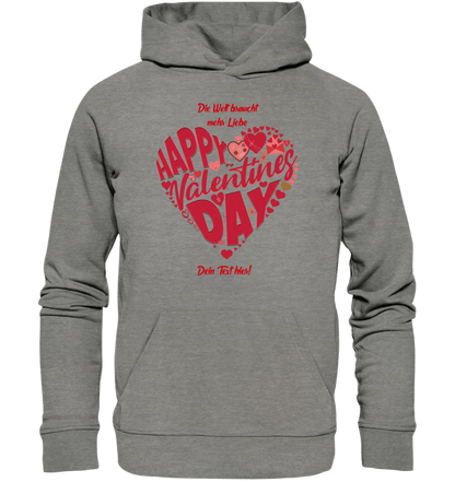 Valentinstag • Herz • Unisex Premium Hoodie XS-5XL aus Bio-Baumwolle für Damen & Herren