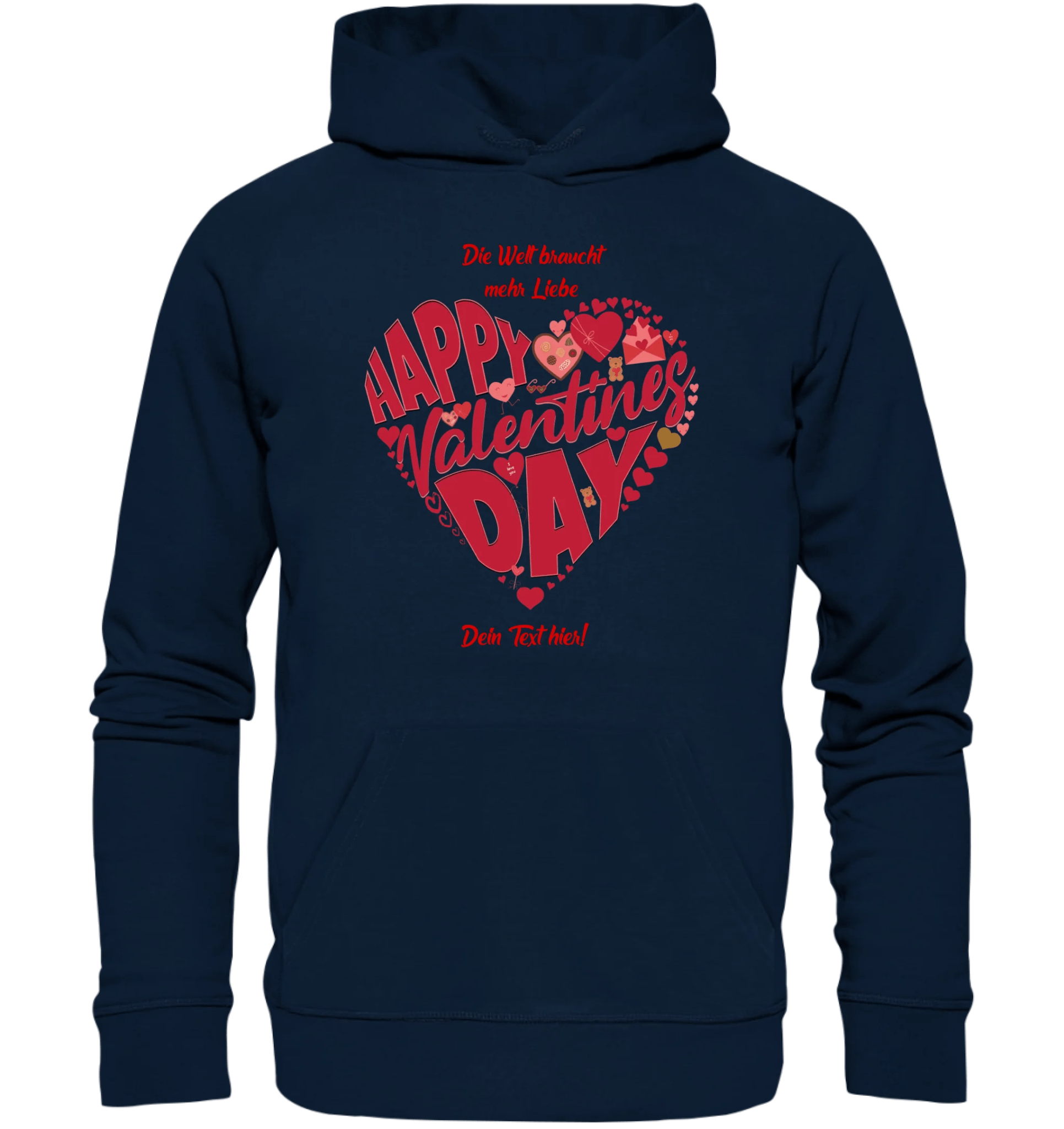 Valentinstag • Herz • Unisex Premium Hoodie XS-5XL aus Bio-Baumwolle für Damen & Herren