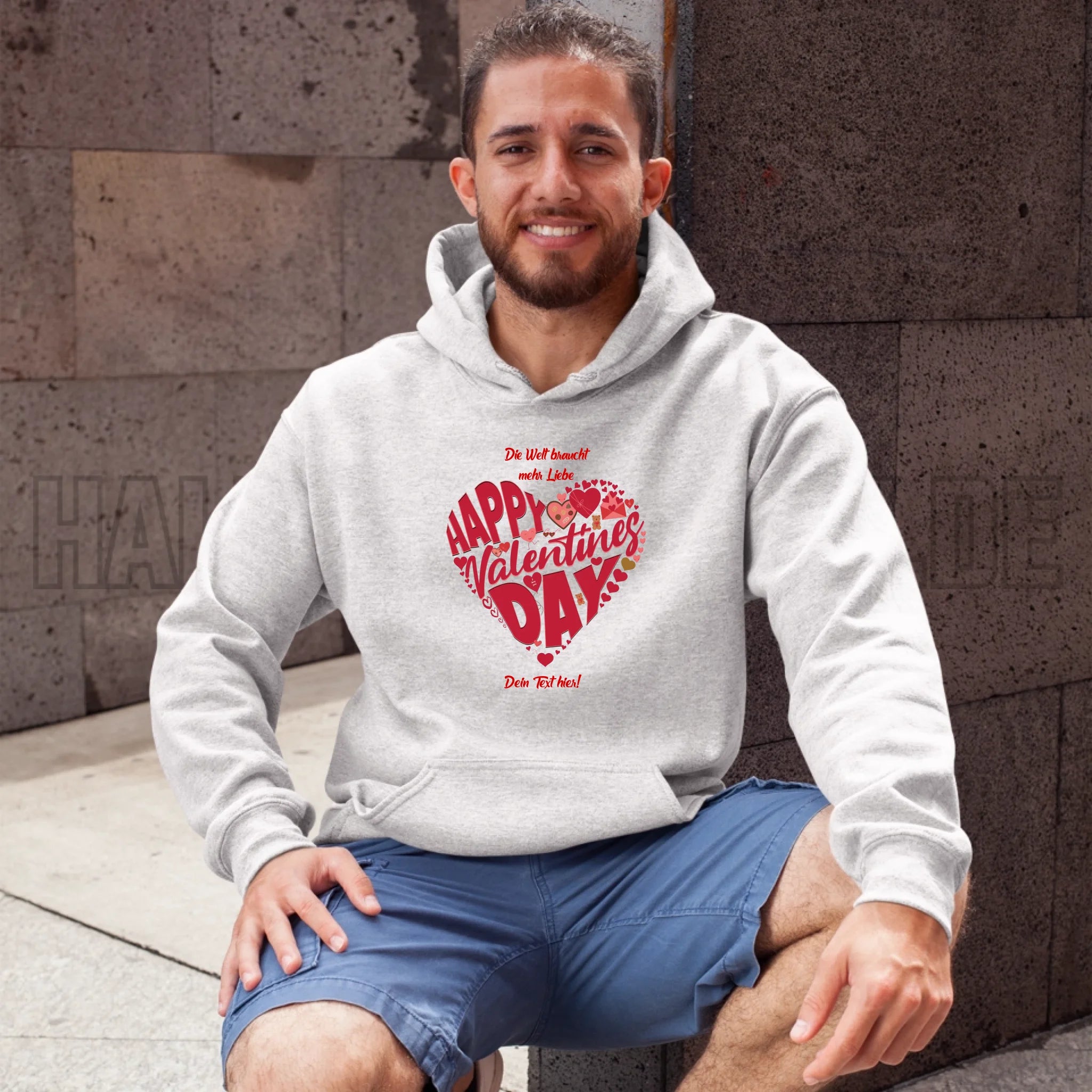 Valentinstag • Herz • Unisex Premium Hoodie XS-5XL aus Bio-Baumwolle für Damen & Herren