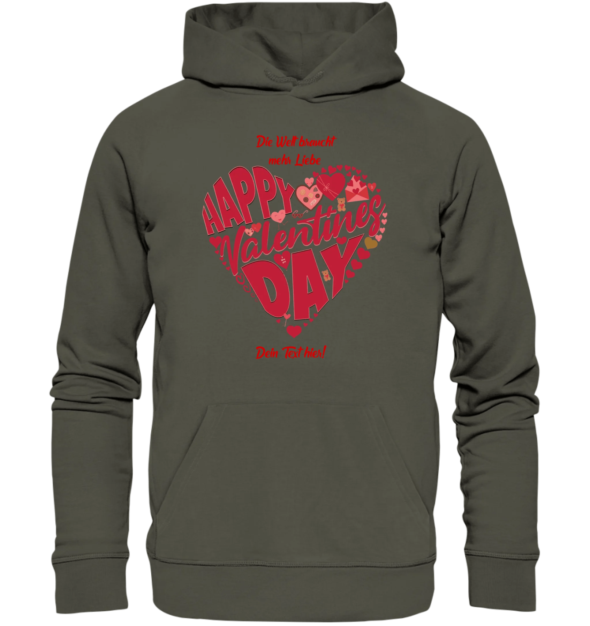 Valentinstag • Herz • Unisex Premium Hoodie XS-5XL aus Bio-Baumwolle für Damen & Herren