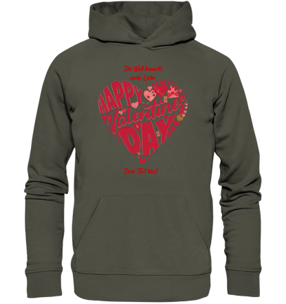 Valentinstag • Herz • Unisex Premium Hoodie XS-5XL aus Bio-Baumwolle für Damen & Herren