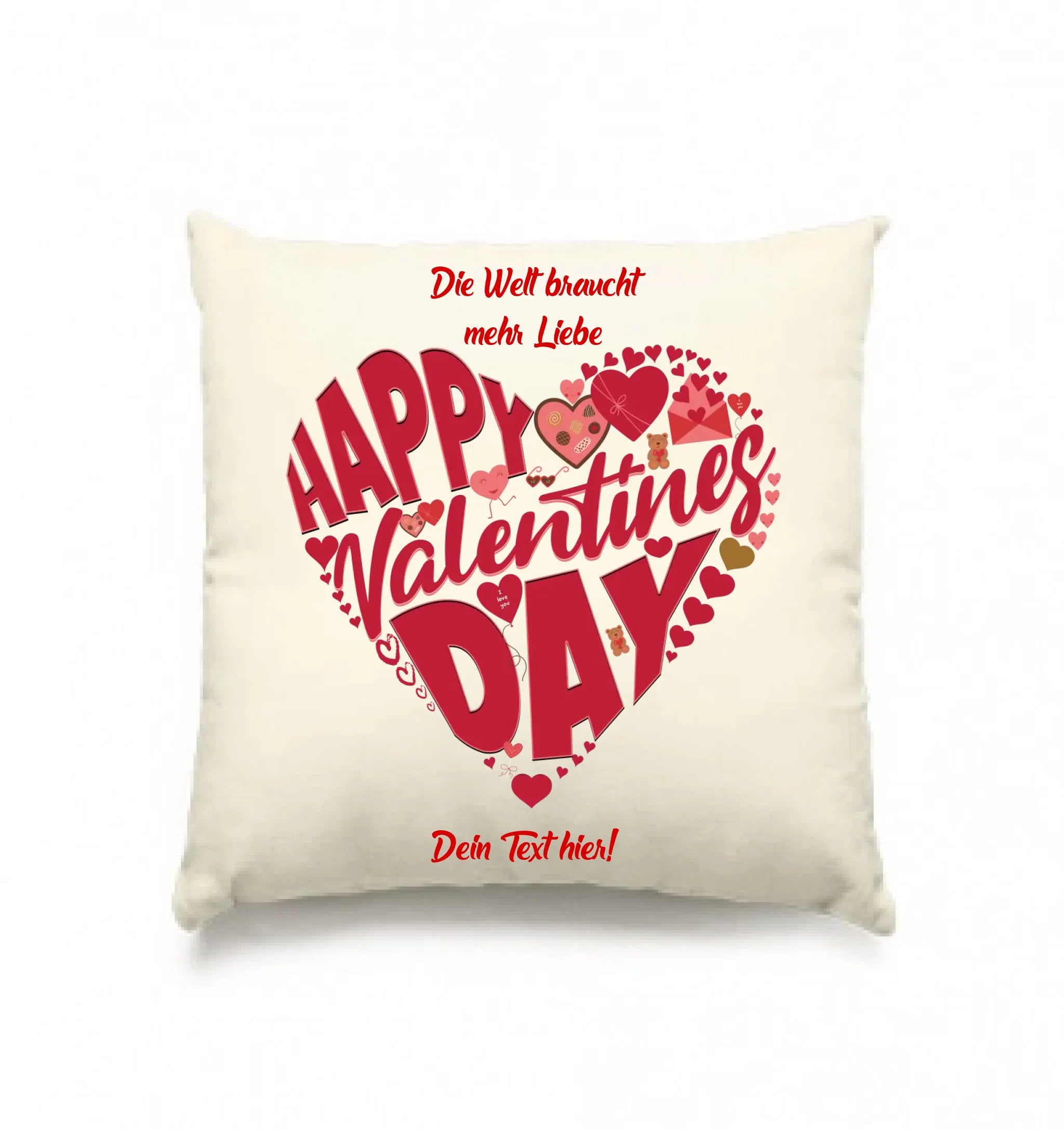 Valentinstag • Herz • Valentinstag • Kissen 40x40 cm • personalisiert