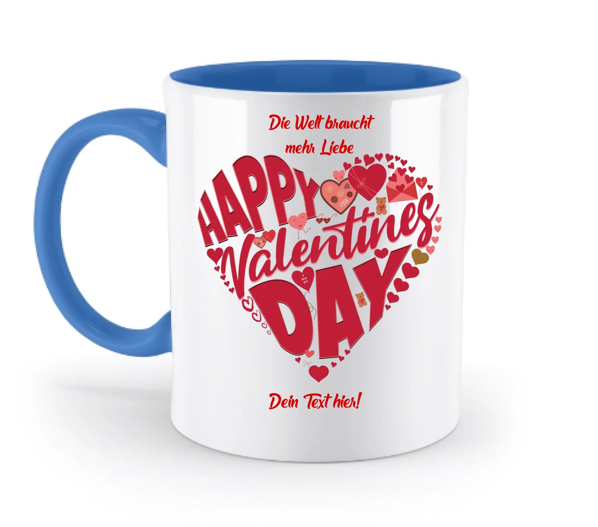 Valentinstag • Herz • zweifarbige Tasse • spülmaschinengeeignet • Exklusivdesign • personalisiert