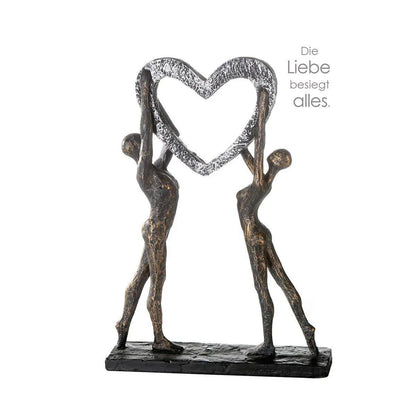 Victory of Love • Partnerschaft • Bronze/Silber • Skulptur • Wohndeko