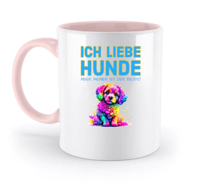 "WÄHLE DEN HUND" - aus unserer "MIX-IT!"-Kollektion - zweifarbige Tasse 330ml mit farbigem Henkel und farbigem Innendruck personalisiert