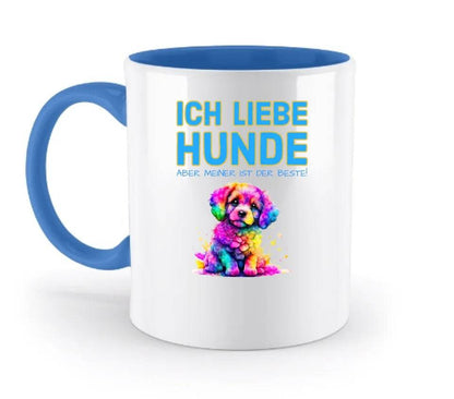 "WÄHLE DEN HUND" - aus unserer "MIX-IT!"-Kollektion - zweifarbige Tasse 330ml mit farbigem Henkel und farbigem Innendruck personalisiert