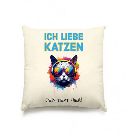 Wähle die Katze mit Motivauswahl + Text • Kissen 40x40 cm • personalisierbar