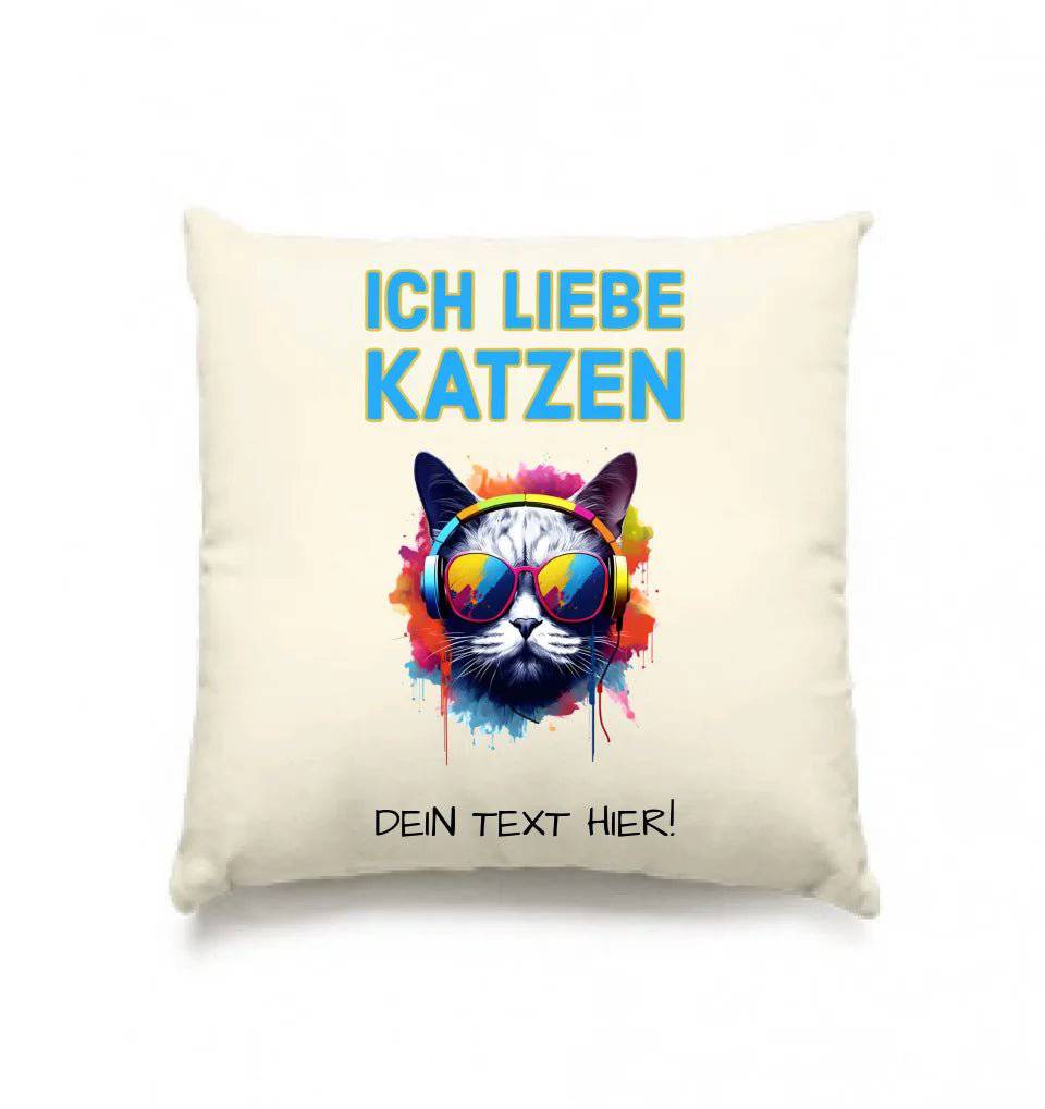 Wähle die Katze mit Motivauswahl + Text • Kissen 40x40 cm • personalisierbar