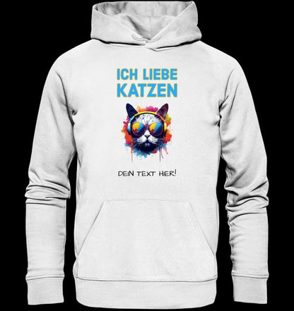 Wähle die Katze mit Motivauswahl + Text • Unisex Premium Hoodie XS-5XL aus Bio-Baumwolle für Damen & Herren • Exklusivdesign • personalisiert