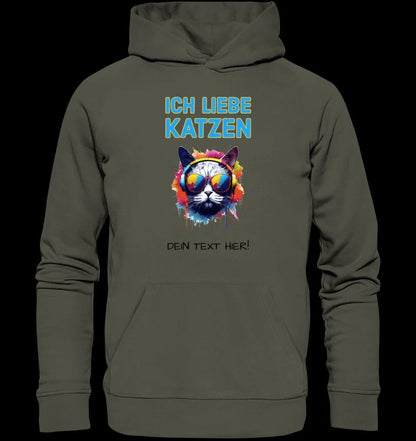 Wähle die Katze mit Motivauswahl + Text • Unisex Premium Hoodie XS-5XL aus Bio-Baumwolle für Damen & Herren • Exklusivdesign • personalisiert