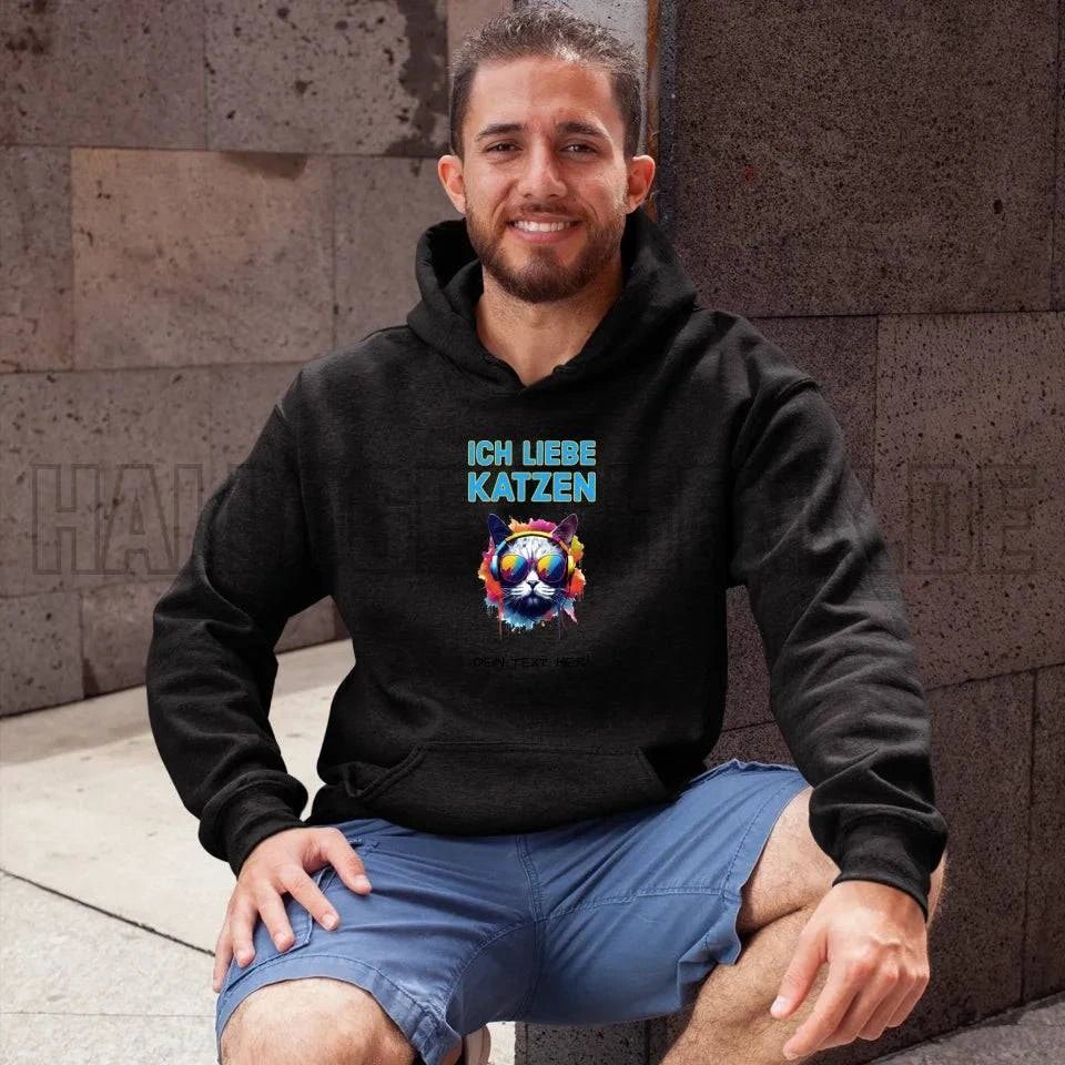 Wähle die Katze mit Motivauswahl + Text • Unisex Premium Hoodie XS-5XL aus Bio-Baumwolle für Damen & Herren • Exklusivdesign • personalisiert