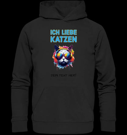 Wähle die Katze mit Motivauswahl + Text • Unisex Premium Hoodie XS-5XL aus Bio-Baumwolle für Damen & Herren • Exklusivdesign • personalisiert