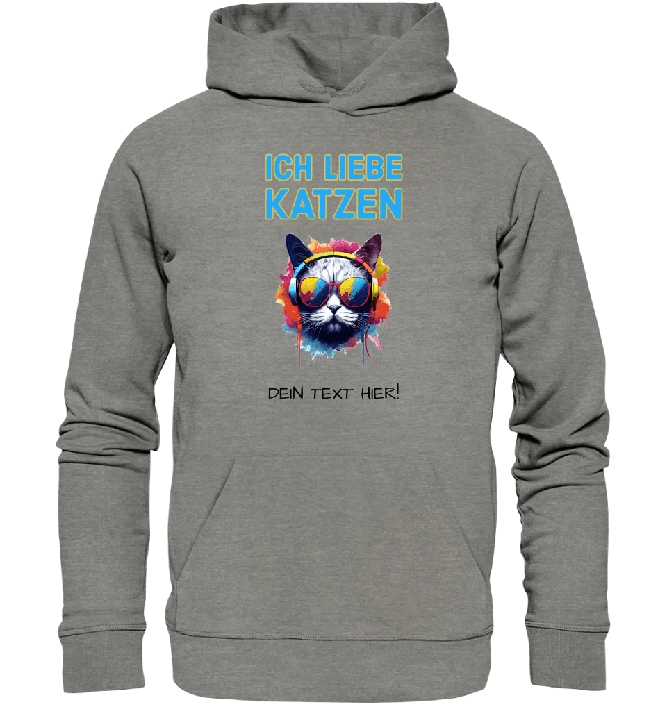 Wähle die Katze mit Motivauswahl + Text • Unisex Premium Hoodie XS-5XL aus Bio-Baumwolle für Damen & Herren • Exklusivdesign • personalisiert