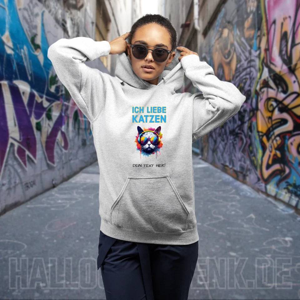 Wähle die Katze mit Motivauswahl + Text • Unisex Premium Hoodie XS-5XL aus Bio-Baumwolle für Damen & Herren • Exklusivdesign • personalisiert