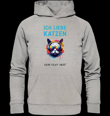 Wähle die Katze mit Motivauswahl + Text • Unisex Premium Hoodie XS-5XL aus Bio-Baumwolle für Damen & Herren • Exklusivdesign • personalisiert