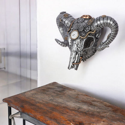 Wandobjekt Büffel Steampunk Buffalo, H.31,5 cm • Skulptur • Wohndeko