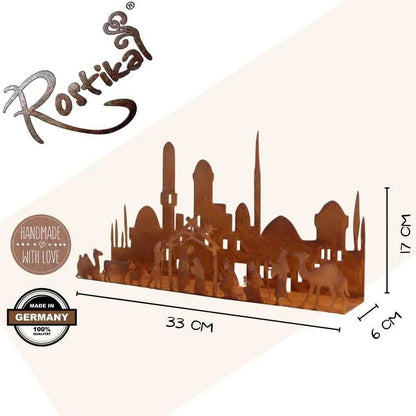 Weihnachten | Kerzenhalter /Weihnachtskrippe Kerzenständer | in zwei Größen | Rost Deko
