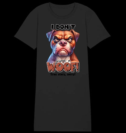 Woof! • Hund • Ladies Premium T-Shirt Kleid aus Bio-Baumwolle S-2XL • Exklusivdesign • personalisiert