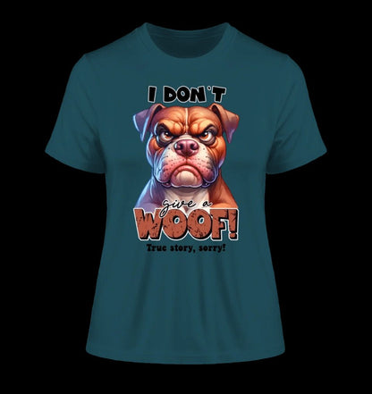 Woof! • Hund • Ladies Premium T-Shirt XS-2XL aus Bio-Baumwolle für Damen • Exklusivdesign • personalisiert