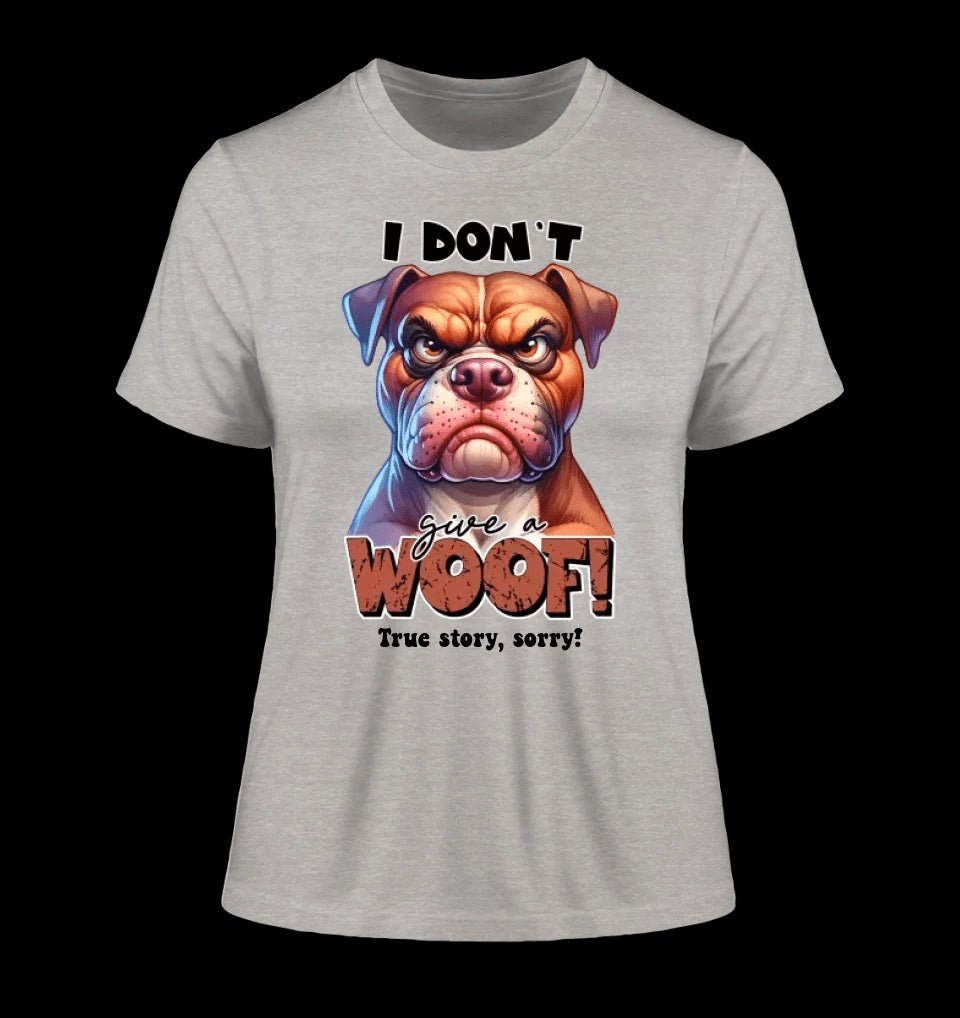 Woof! • Hund • Ladies Premium T-Shirt XS-2XL aus Bio-Baumwolle für Damen • Exklusivdesign • personalisiert