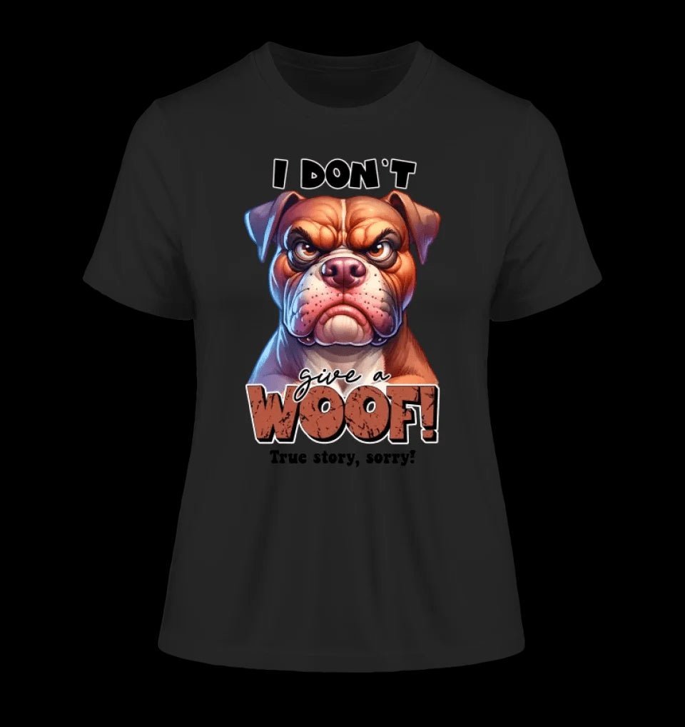 Woof! • Hund • Ladies Premium T-Shirt XS-2XL aus Bio-Baumwolle für Damen • Exklusivdesign • personalisiert