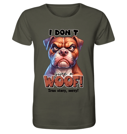 Woof! • Hund • Unisex Premium T-Shirt XS-5XL aus Bio-Baumwolle für Damen & Herren • Exklusivdesign • personalisiert