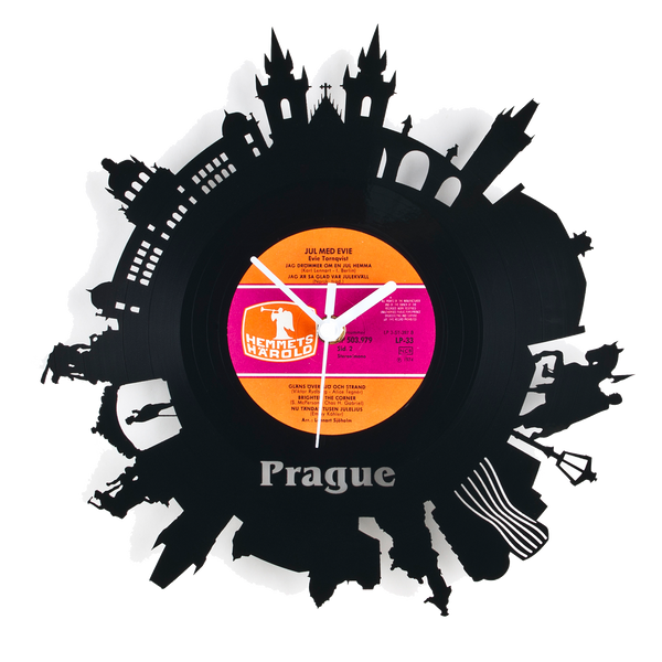 Schallplattenuhr Prag