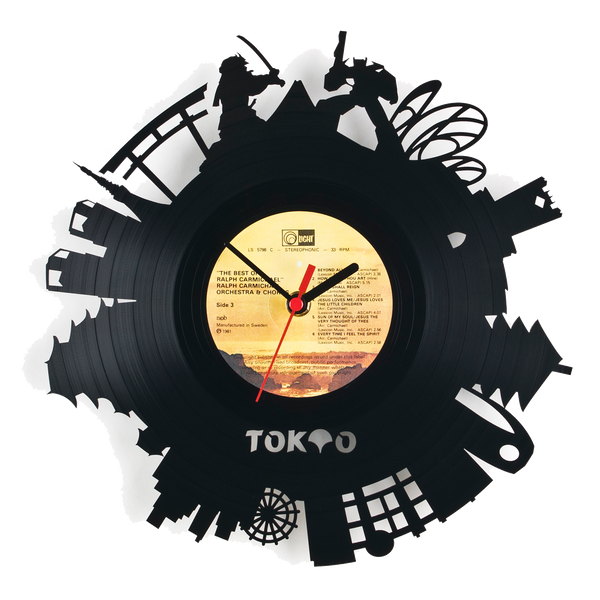 Schallplattenuhr Tokio