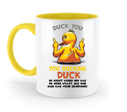 You ducking Duck • ENTE • zweifarbige Tasse • Exklusivdesign • personalisiert