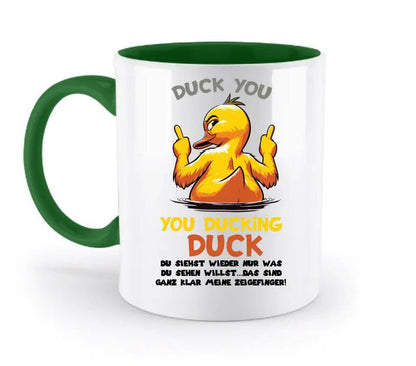 You ducking Duck • ENTE • zweifarbige Tasse • Exklusivdesign • personalisiert