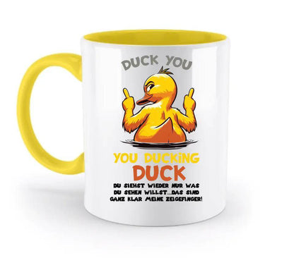 You ducking Duck • ENTE • zweifarbige Tasse • Exklusivdesign • personalisiert