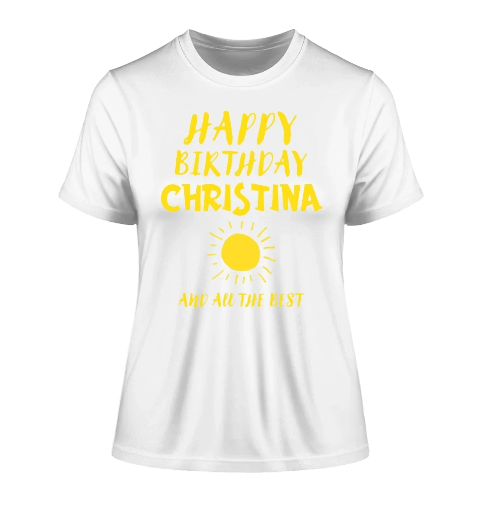 Zum Geburtstag mit deinem Wunschnamen • Birthday • Ladies Premium T-Shirt XS-2XL aus Bio-Baumwolle für Damen