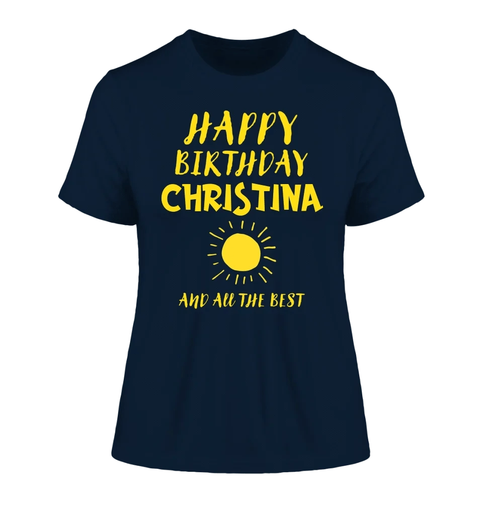 Zum Geburtstag mit deinem Wunschnamen • Birthday • Ladies Premium T-Shirt XS-2XL aus Bio-Baumwolle für Damen