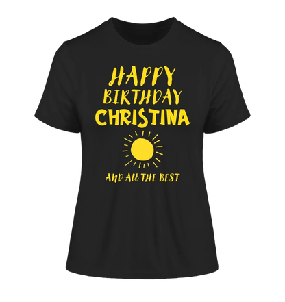 Zum Geburtstag mit deinem Wunschnamen • Birthday • Ladies Premium T-Shirt XS-2XL aus Bio-Baumwolle für Damen