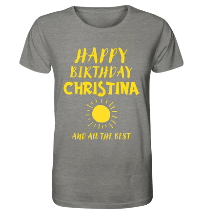 Zum Geburtstag mit deinem Wunschnamen • Birthday • Unisex Premium T-Shirt XS-5XL aus Bio-Baumwolle für Damen & Herren