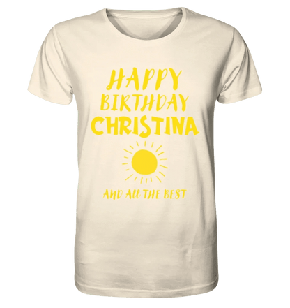 Zum Geburtstag mit deinem Wunschnamen • Birthday • Unisex Premium T-Shirt XS-5XL aus Bio-Baumwolle für Damen & Herren